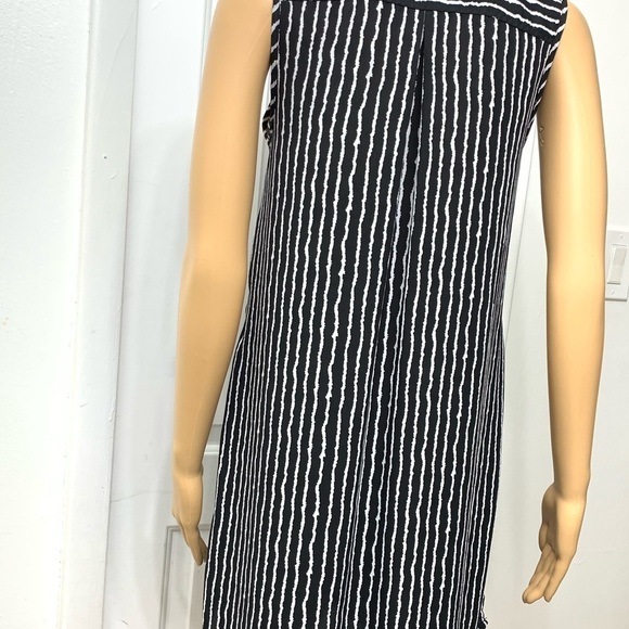 Haute Monde Black and White Button Down Shirt Casual Tunic Dress Women’s Size S - Picture 7 of 12